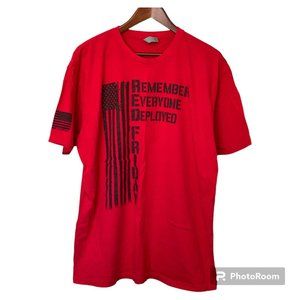 RED Remember The Deployed Friday S/S Red T-Shirt Men's Size XXL Next Level